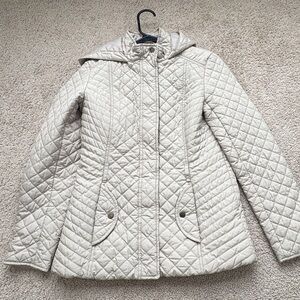 Tommy Hilfiger Cream Quilted Puffer Jacket